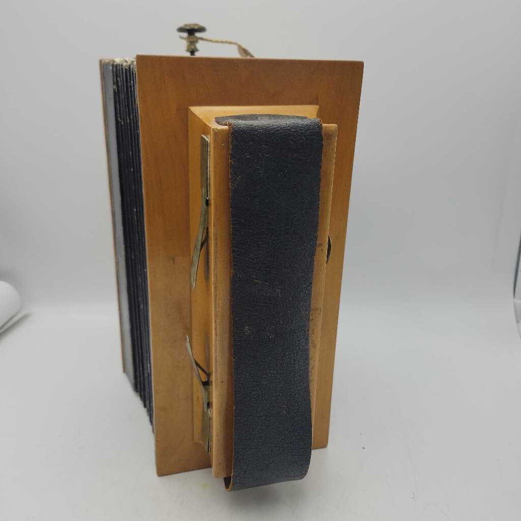 Early Accordion, Beautiful Wood & Details, Makes Some Noise when Pressed Handle with Care (TWS)