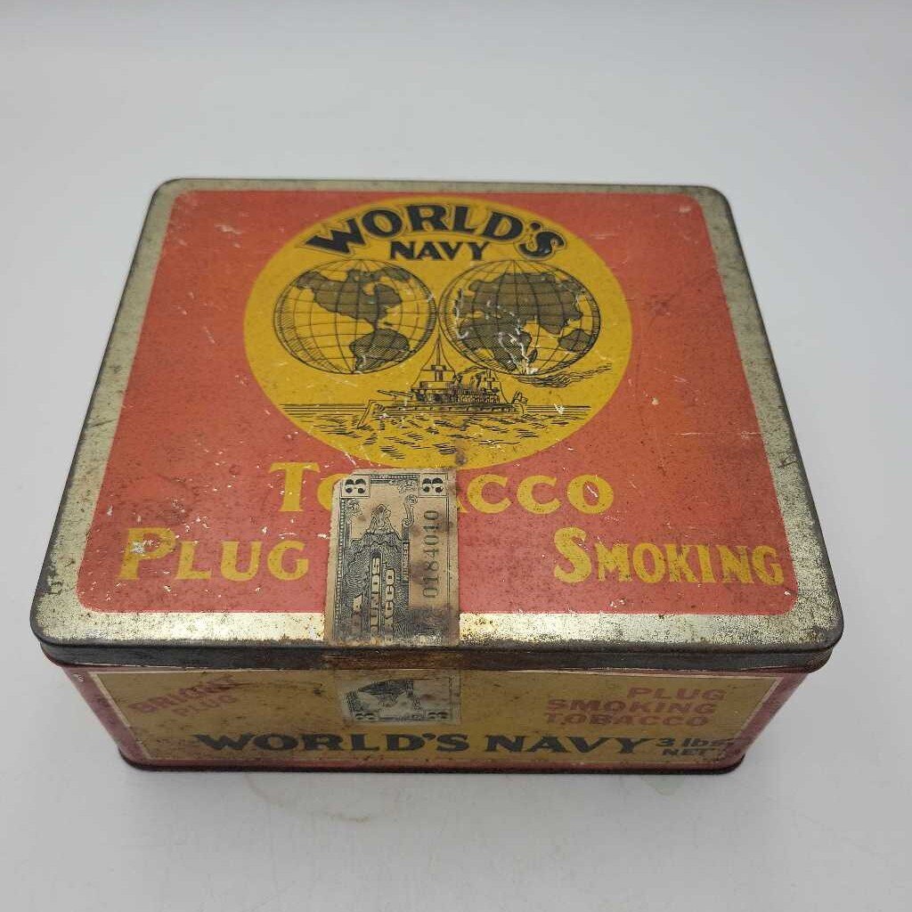 World's Navy Plug Smoking Tobacco Tin (jas)