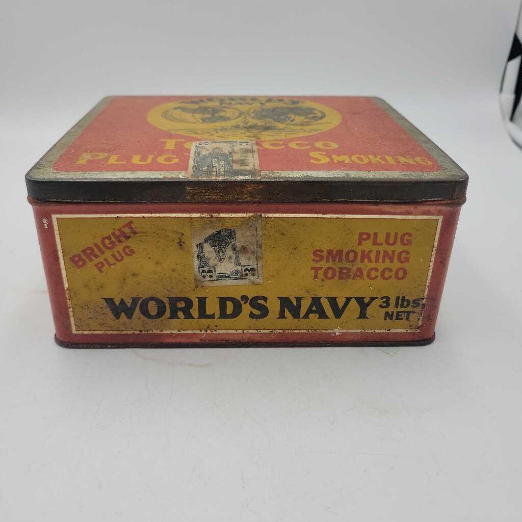 World's Navy Plug Smoking Tobacco Tin (jas)