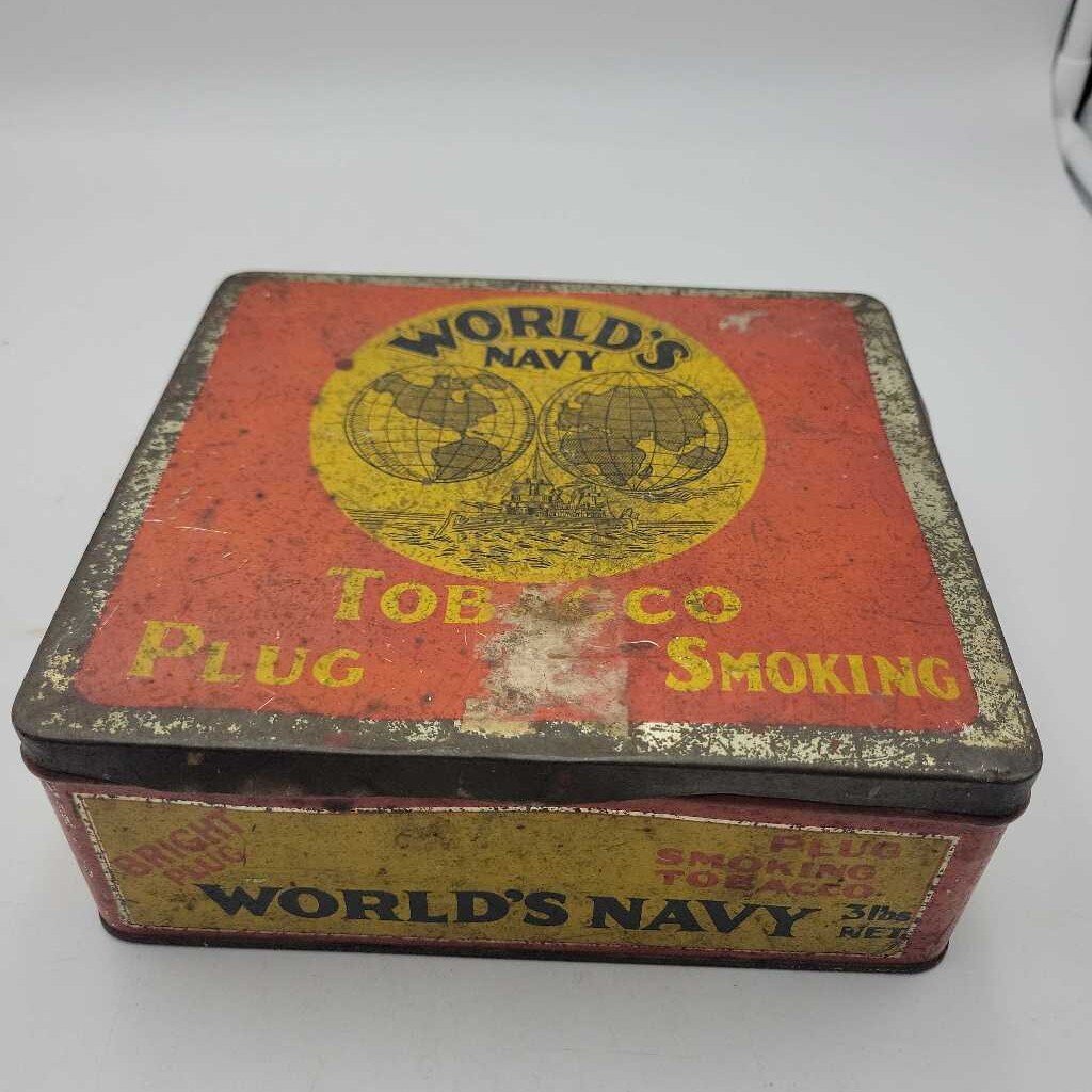 World's Navy Plug Smoking Tobacco Tin (jas)
