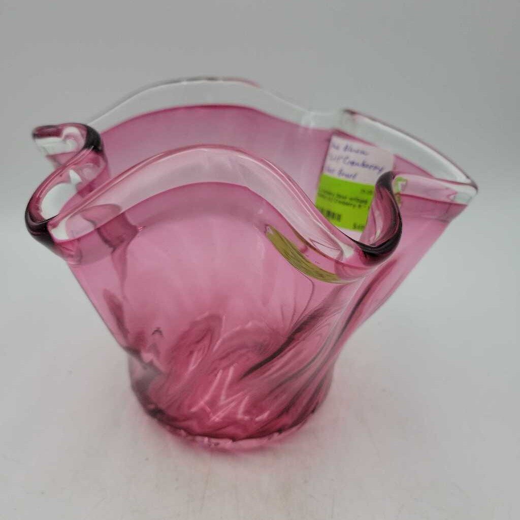 Cranberry Bowl w/Gold Overlay (JL)