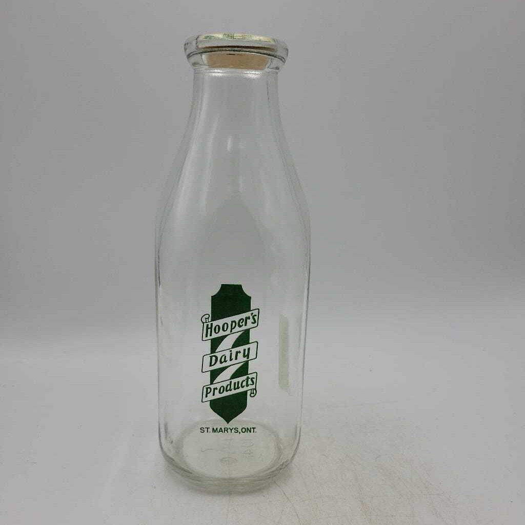 Hooper's St. Marys Ontario milk bottle with Cap (JAS)