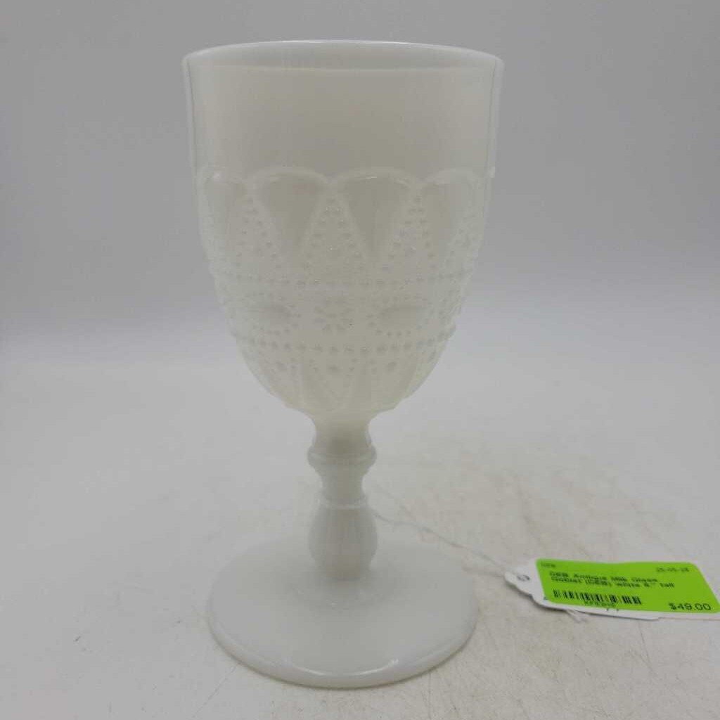 Antique Milk Glass Goblet (DEB)