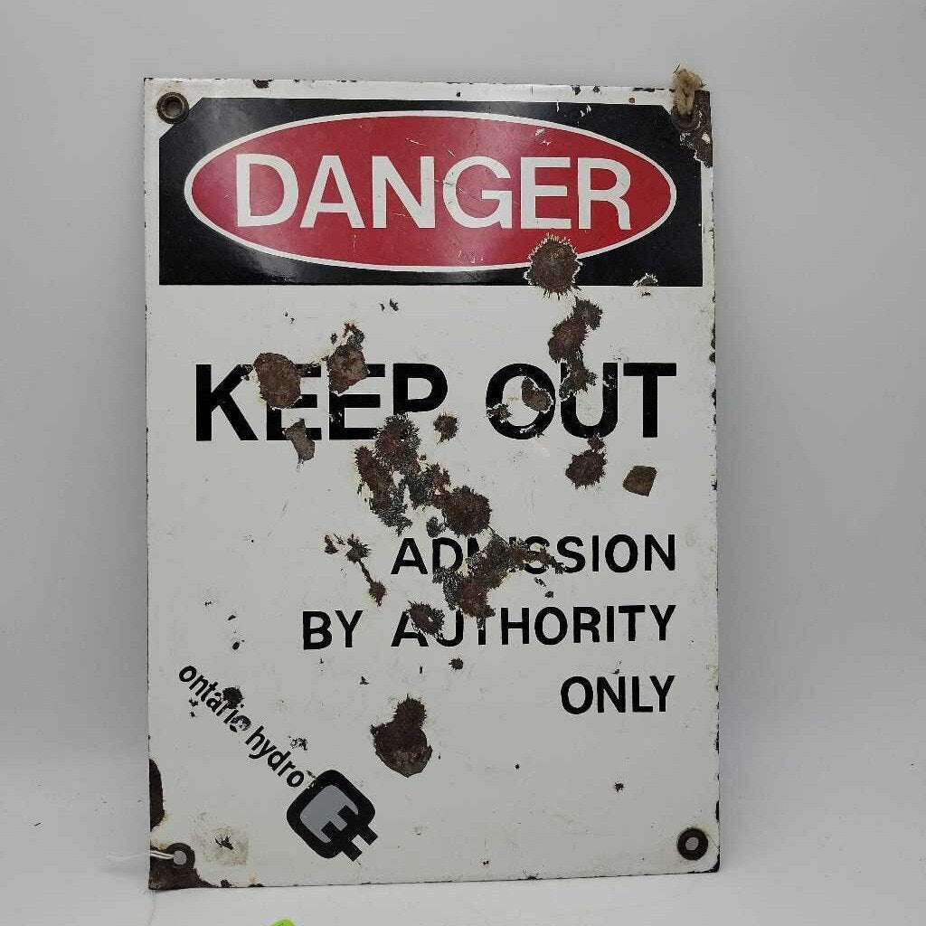 Ontario Hydro Porcelain Sign (BS)