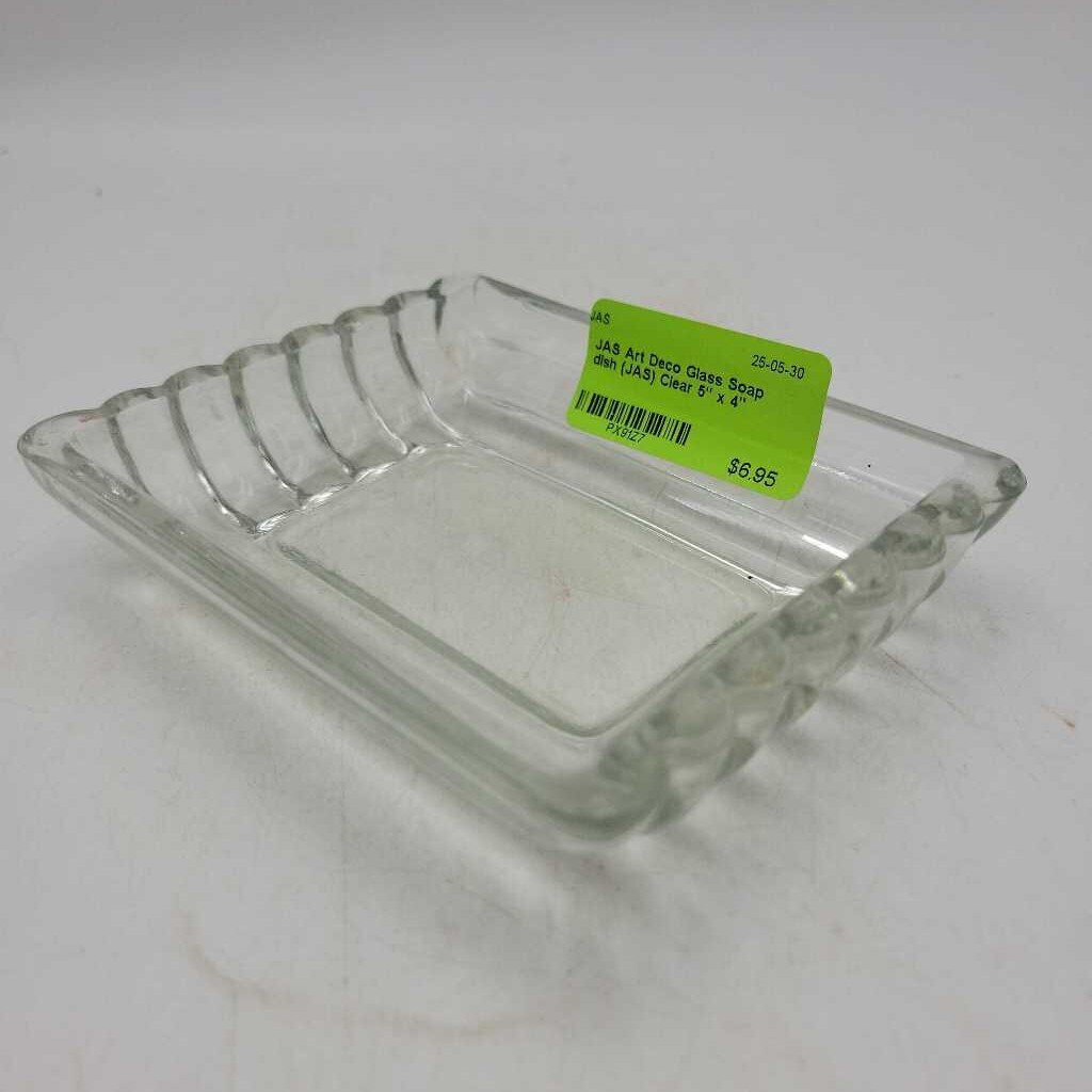 Art Deco Glass Soap dish (JAS)