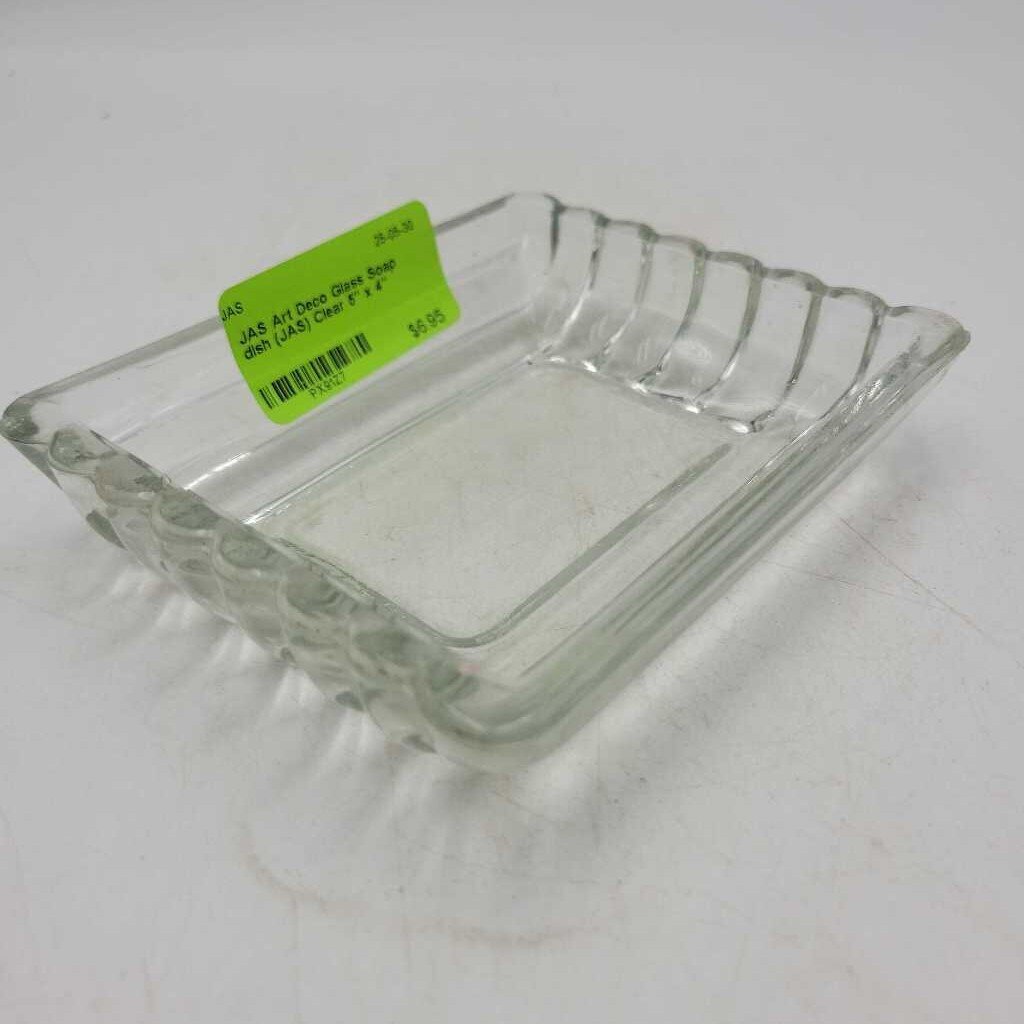 Art Deco Glass Soap dish (JAS)