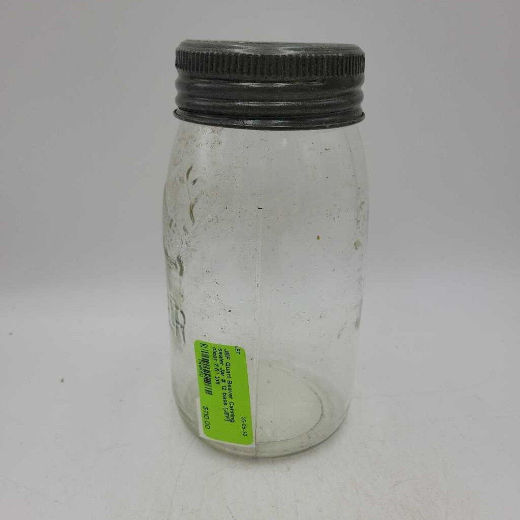 Quart Beaver Canning sealer Jar # 12 base (JEF)
