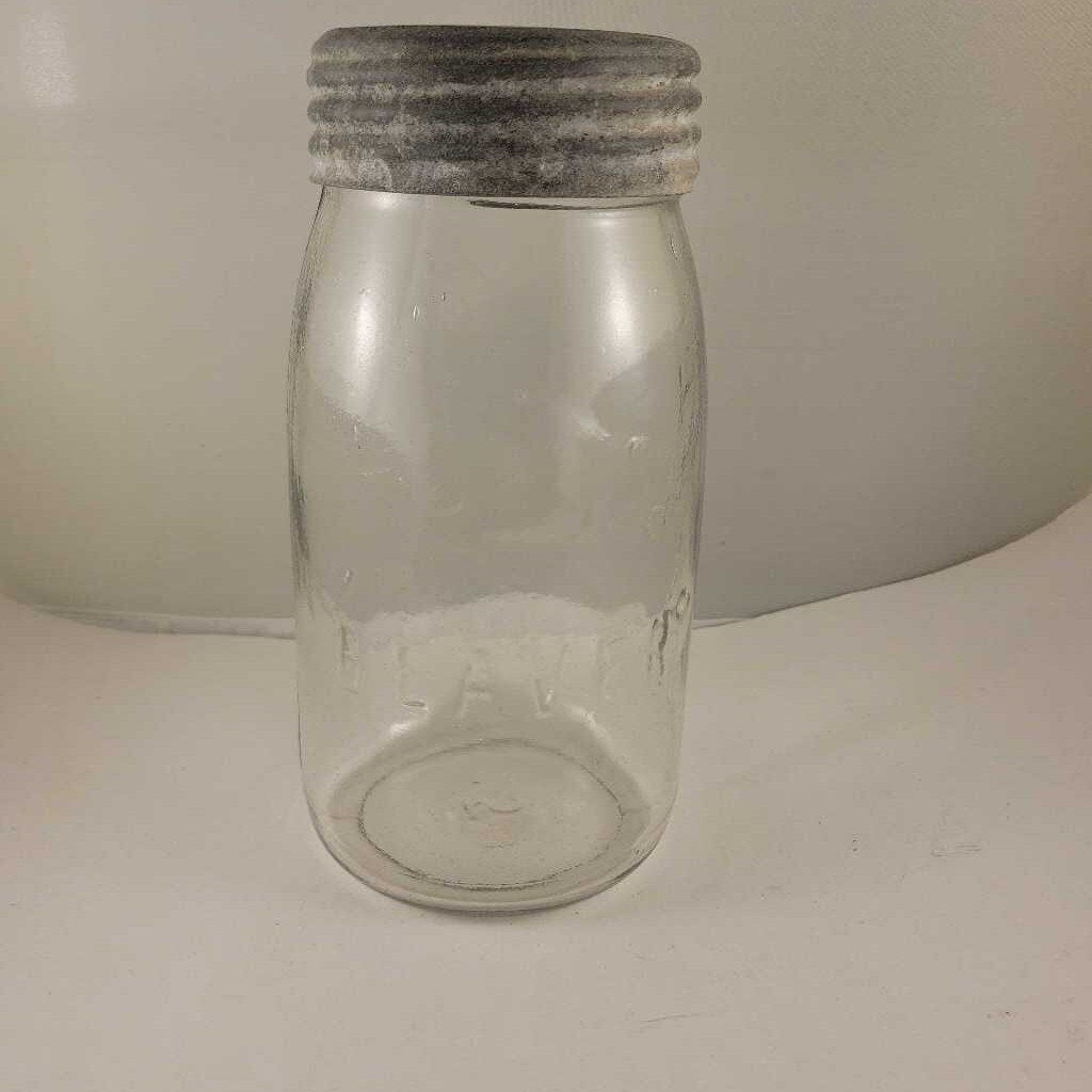 Quart Beaver Canning sealer Jar # 5 on base (JAS)