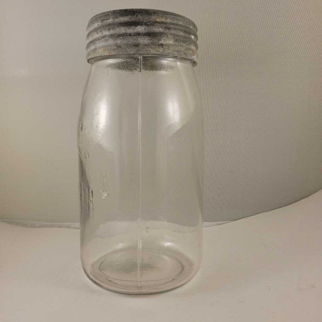 Quart Beaver Canning sealer Jar # 5 on base (JAS)
