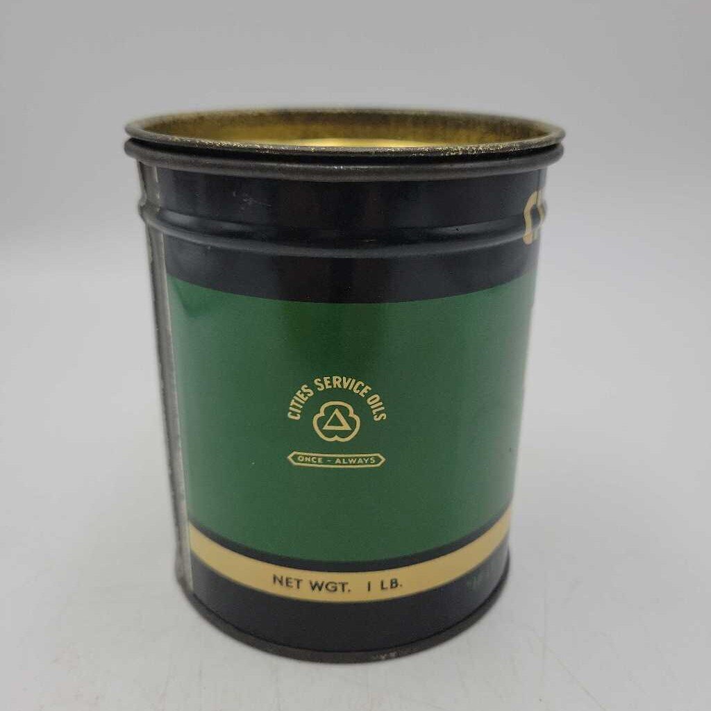 City Service Trojan Lubricant Near Mint 1 Lb Tin (DR)