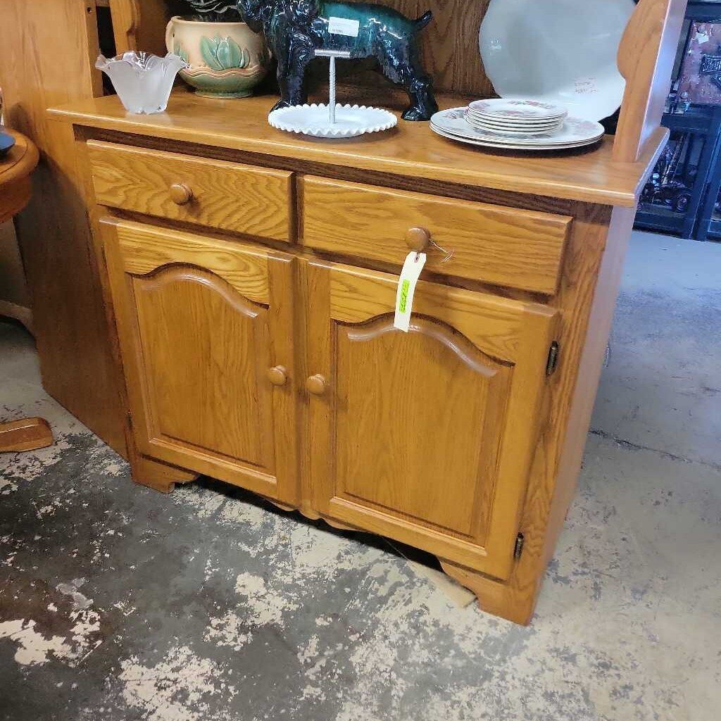 Solid Oak Two Piece Cabinet (YVO) (506)