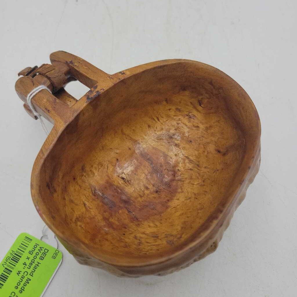 Hand Made Antique Wooden Canoe Cup (DEB)