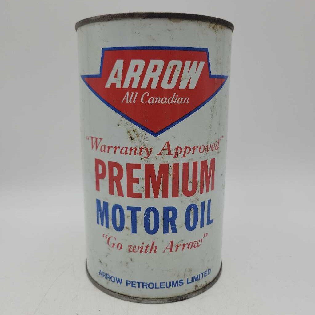 Arrow motor oil Tin Can Full (Jef)