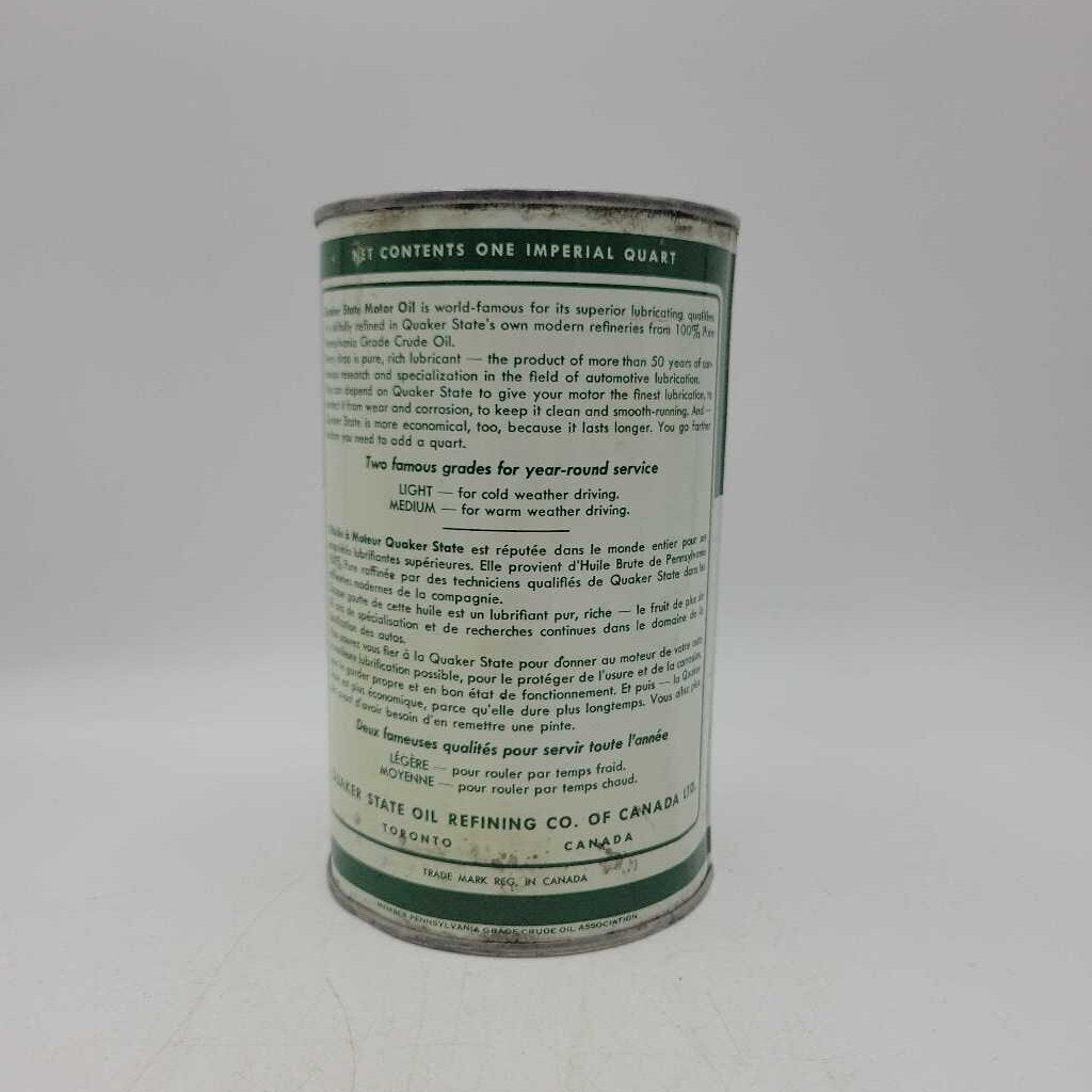 Quaker State motor oil Tin Can quart (Jef)