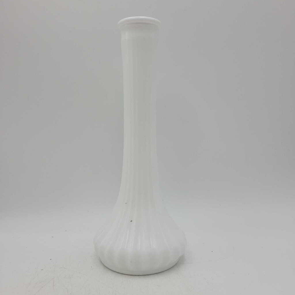 White milk glass Hoosier vase (RHA)