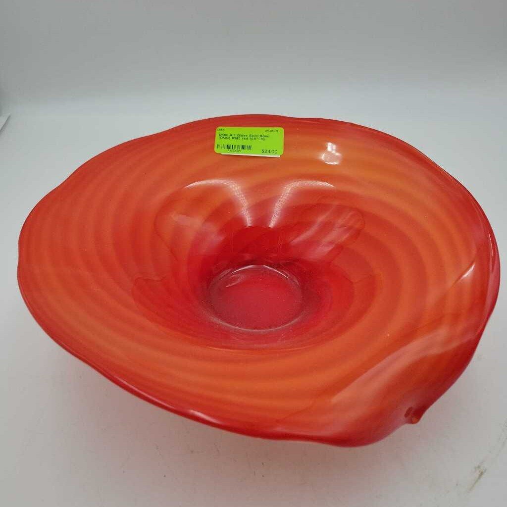 Art Glass Swirl Bowl (DMG) 9580