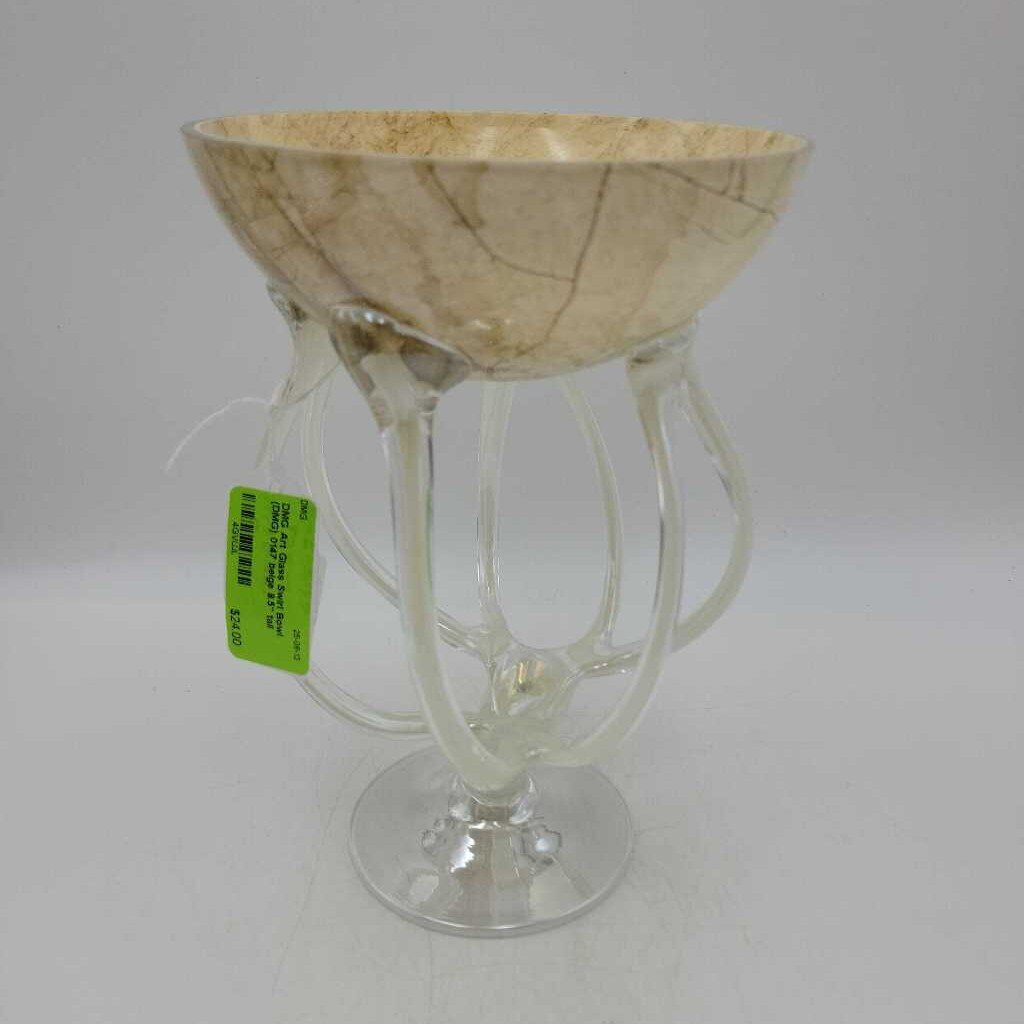 Art Glass Swirl Bowl (DMG) 0147
