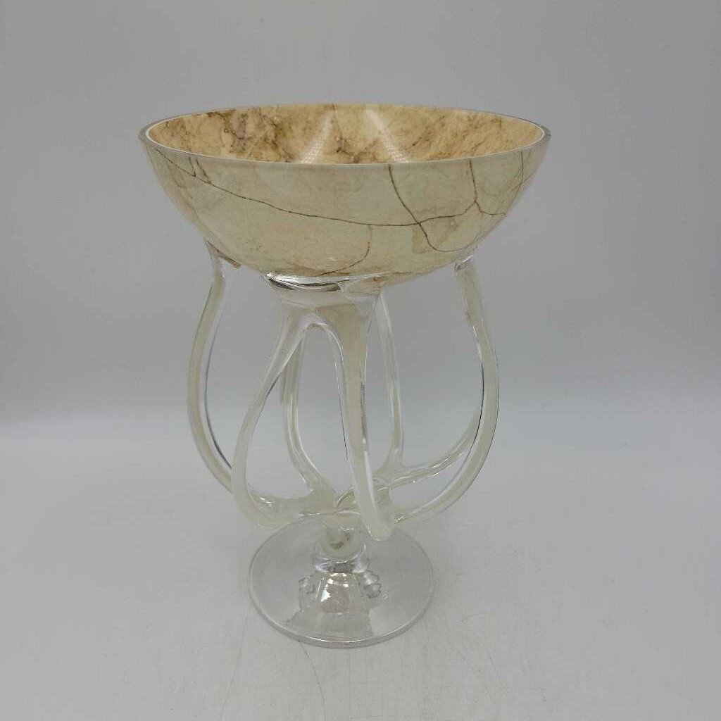 Art Glass Swirl Bowl (DMG) 0147