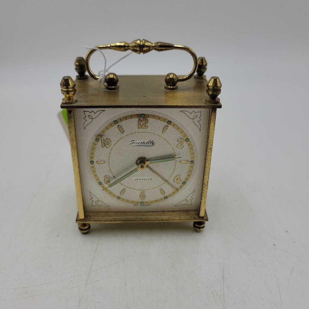 Forestville Square Brass Alarm Clock Clock (JL)