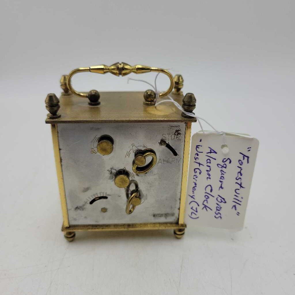 Forestville Square Brass Alarm Clock Clock (JL)
