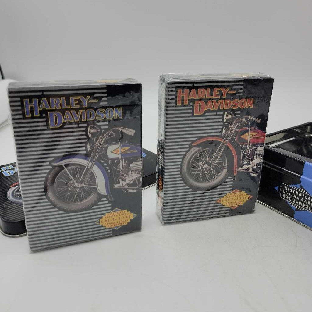 Harley Davidson 2 Packs cards in Tin (JAS)