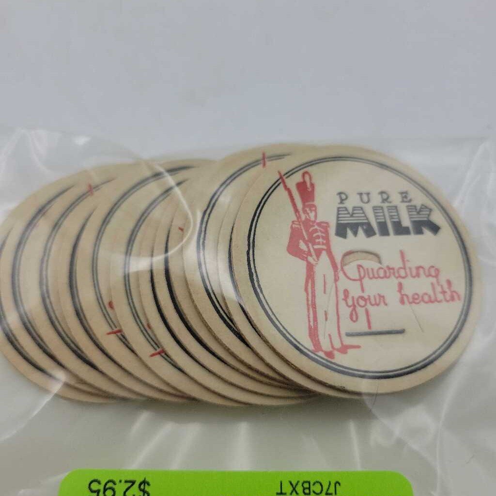12 Pure milk Bottle lids (JAS)