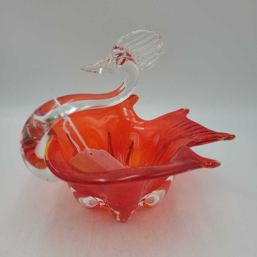 Art Glass Bird Bowl (DMG) 0089