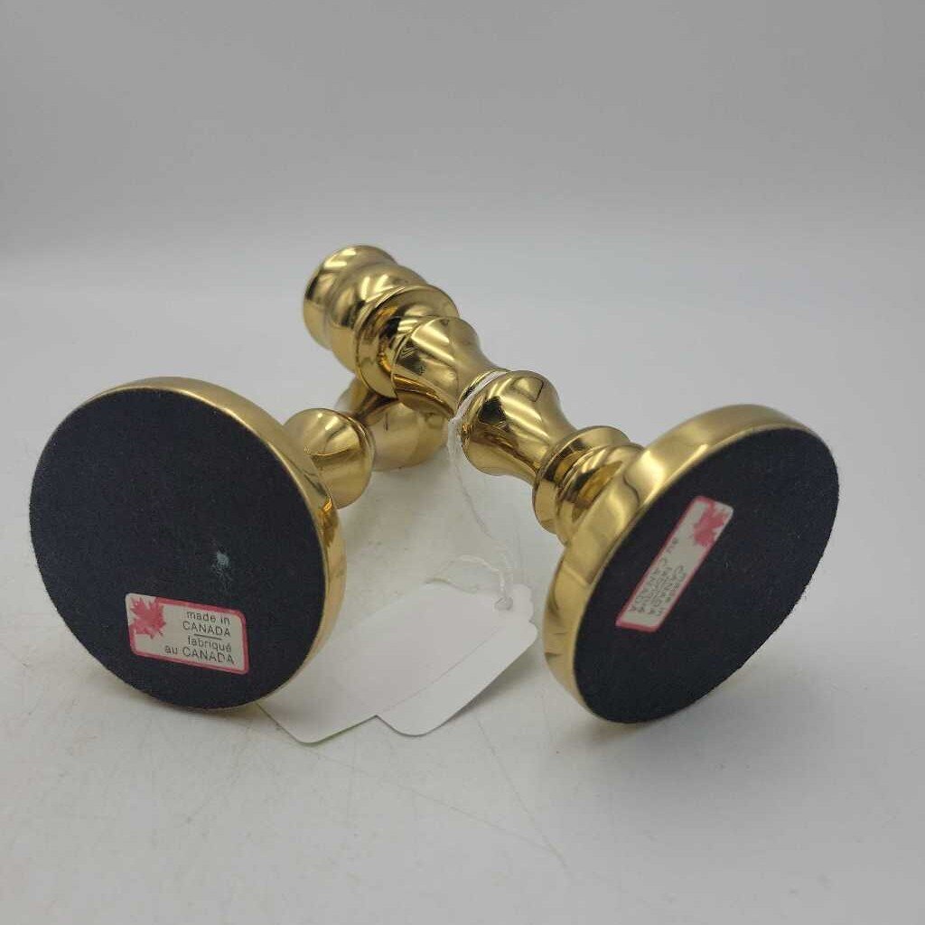 Small Brass Candle Sticks made in Canada (PR) (RHA)