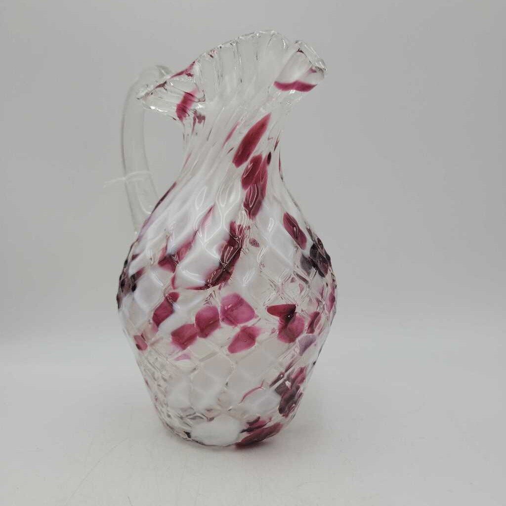 Chalet art glass Pitcher Canada (DS) 3591