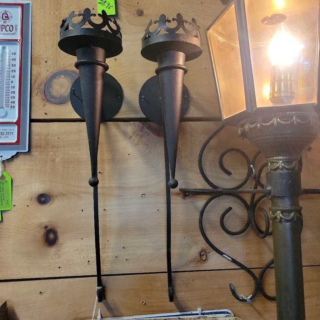 Pair of Metal Wall Sconces (JAS)