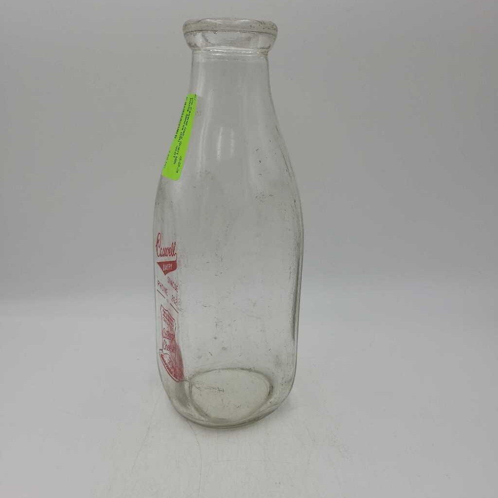 Caswell Dairy Quart Milk bottle Simcoe (DR)