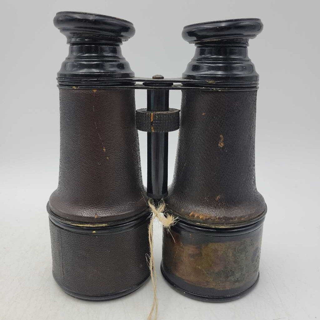 Antique Leather-Wrapped Lepine Paris Binoculars (As-is)