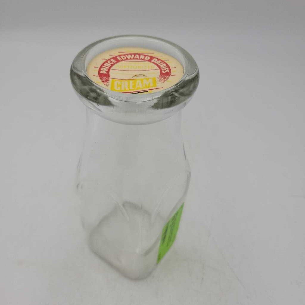 Half Pint Square Plain Clear Milk Bottle (JAS)