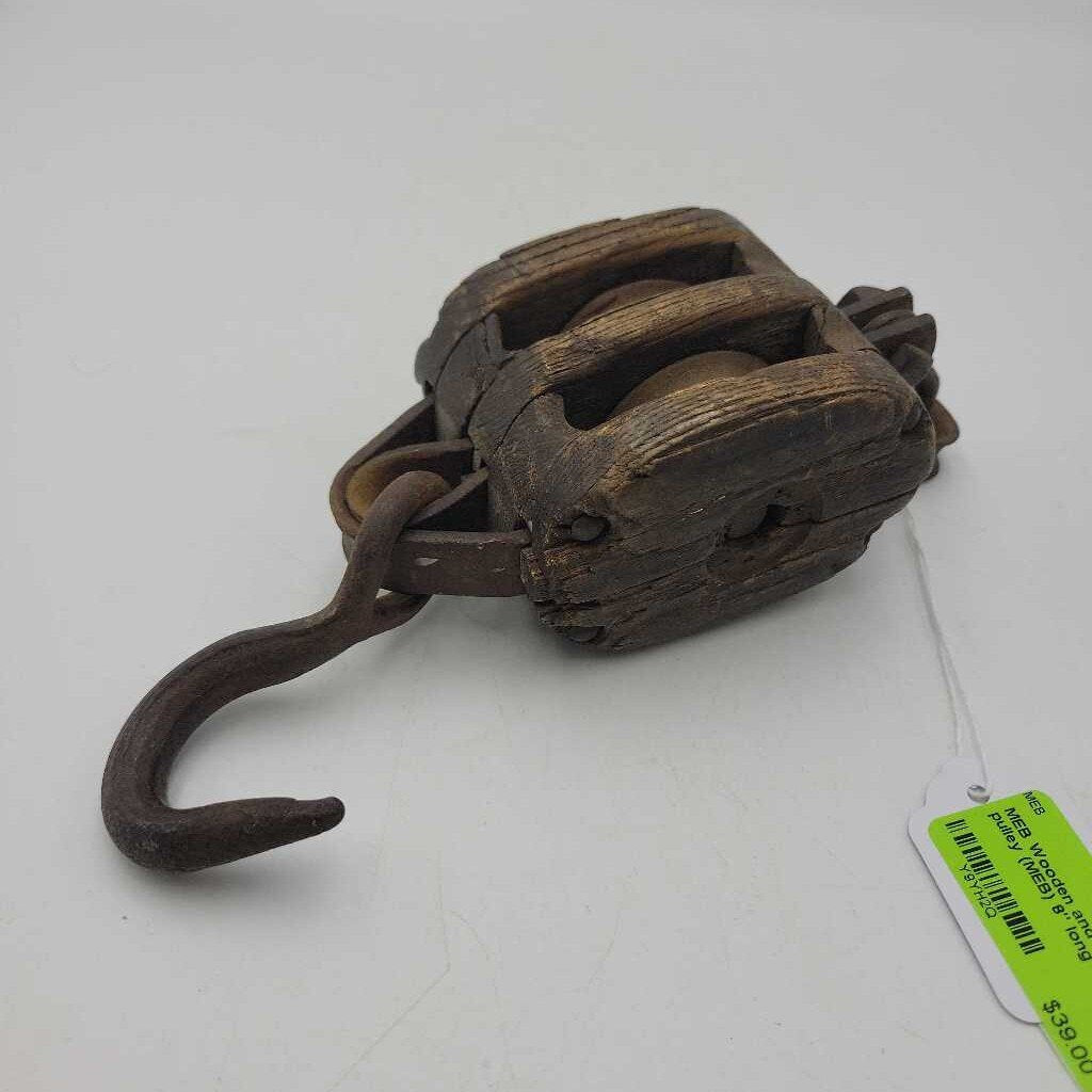 Wooden and metal pulley (MEB) TG