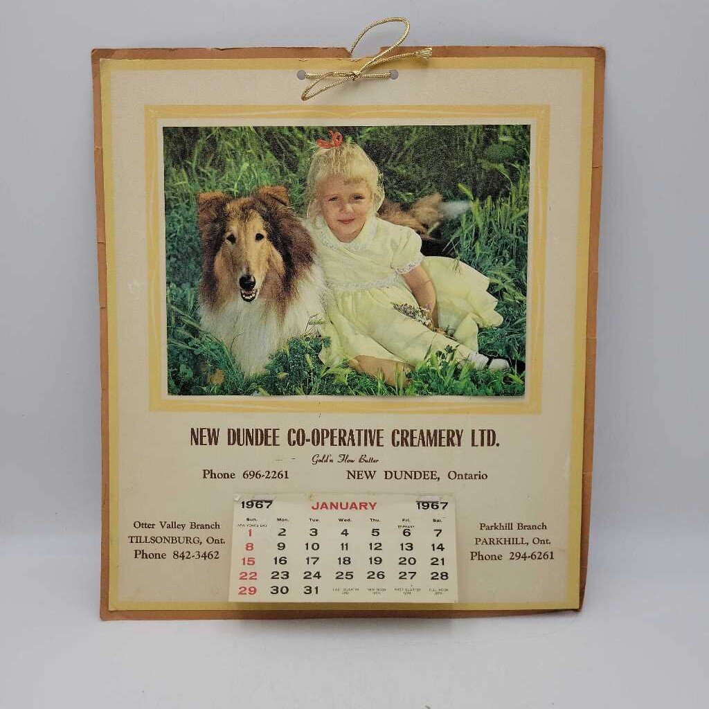 New Dundee Co operative Creamery Ltd 1967 Calendar (JEF) 1967