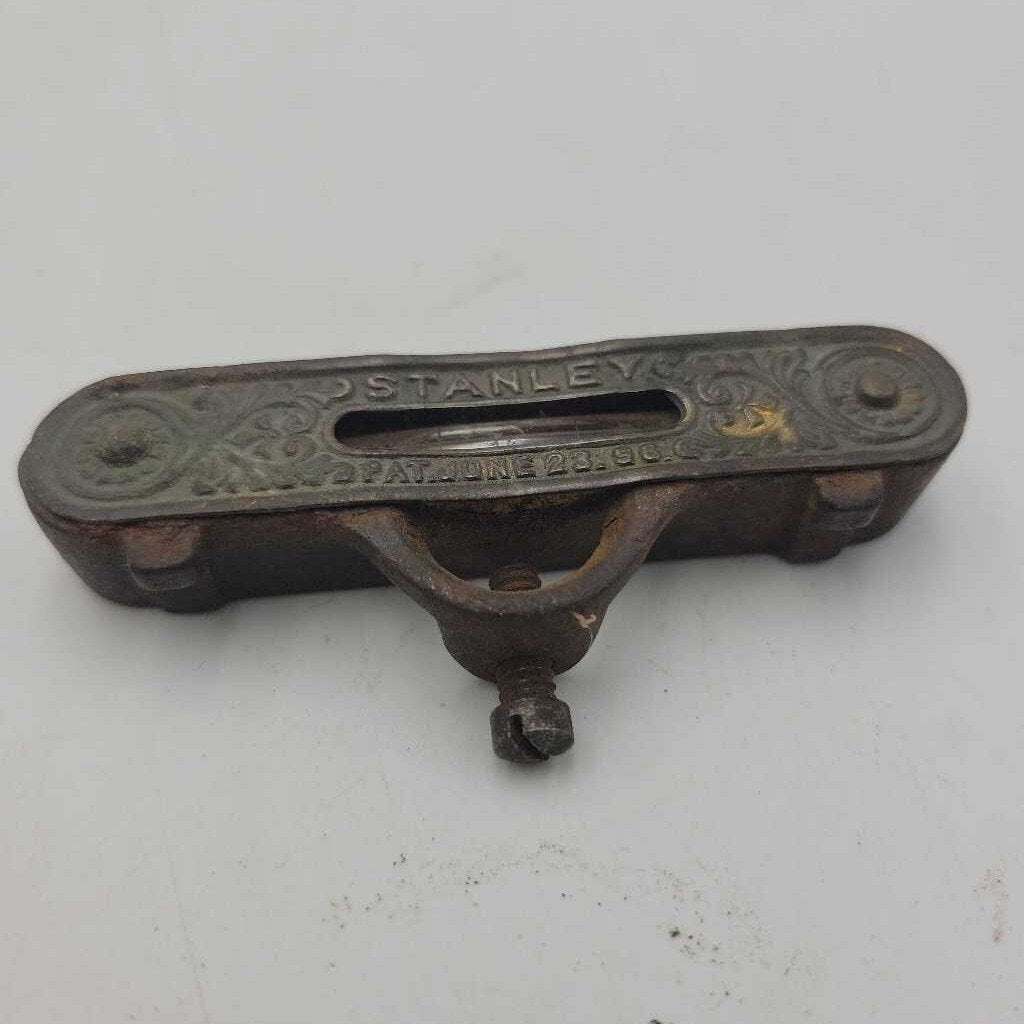 Stanley Cast Iron And Brass Pocket Line Level Antique Tool (JAS)