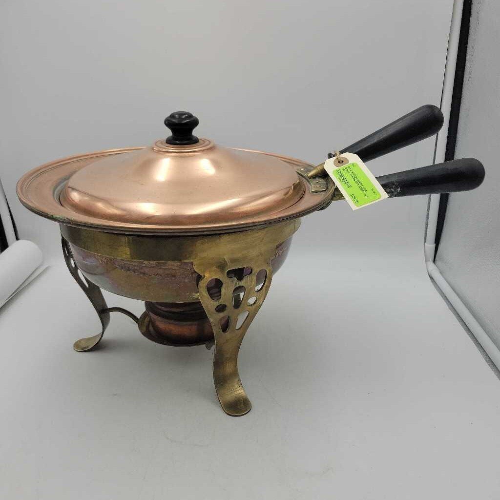 Vintage copper and brass chafing dish (GBZ)