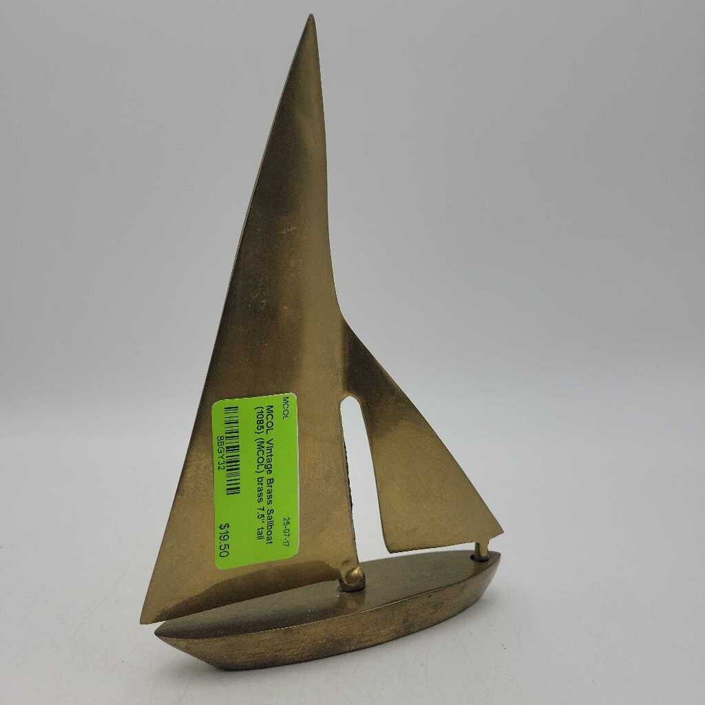 Vintage Brass Sailboat (1085) (MCOL)