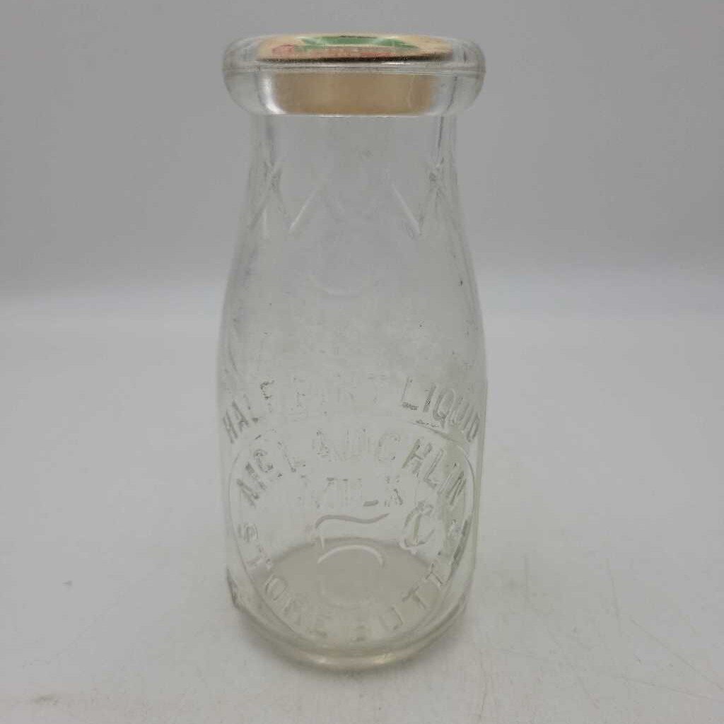 McLaughlin Half Pint milk bottle (JAS)