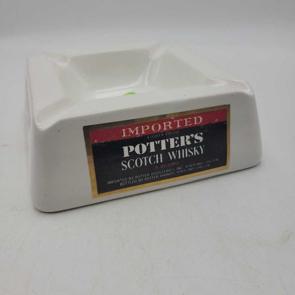 Potter's Canadian Whiskey Advertising Ashtray (DMG) 0475
