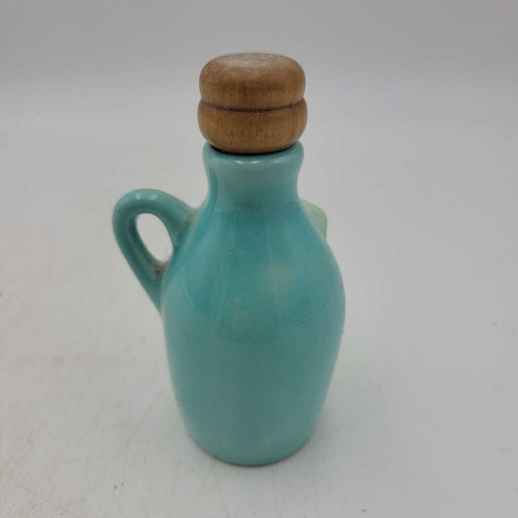 Miniature Pottery Jug with wooden stopper (JAS)