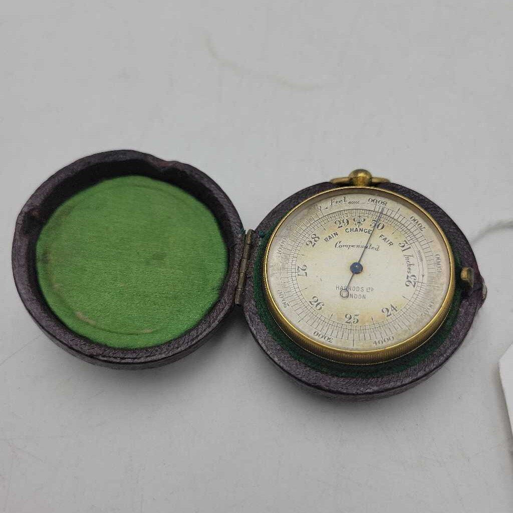 Harrod's London Pocket Barometer P.F. Klosters Mountaineering 1929 (M2) # 654