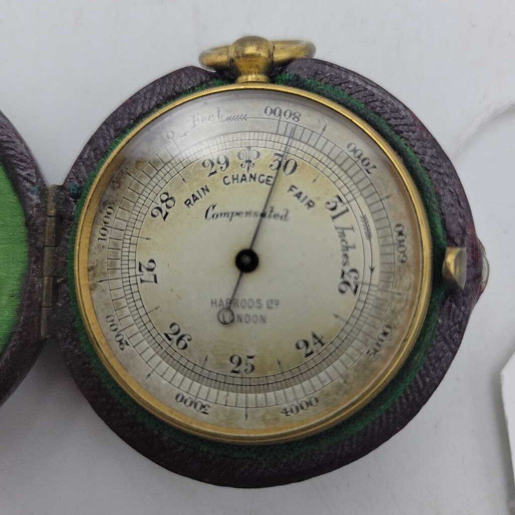 Harrod's London Pocket Barometer P.F. Klosters Mountaineering 1929 (M2) # 654