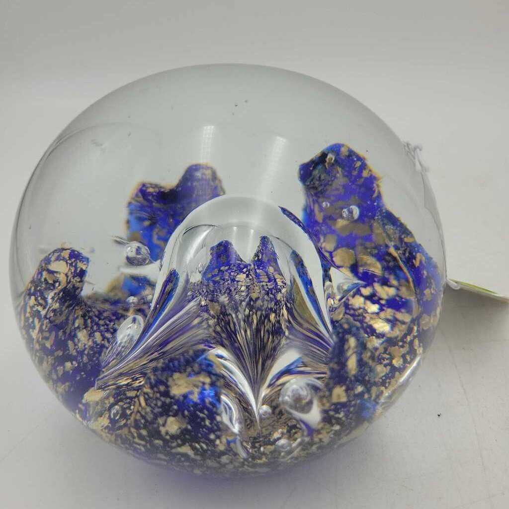 Cobalt & Gold Colours Paperweight (JL)