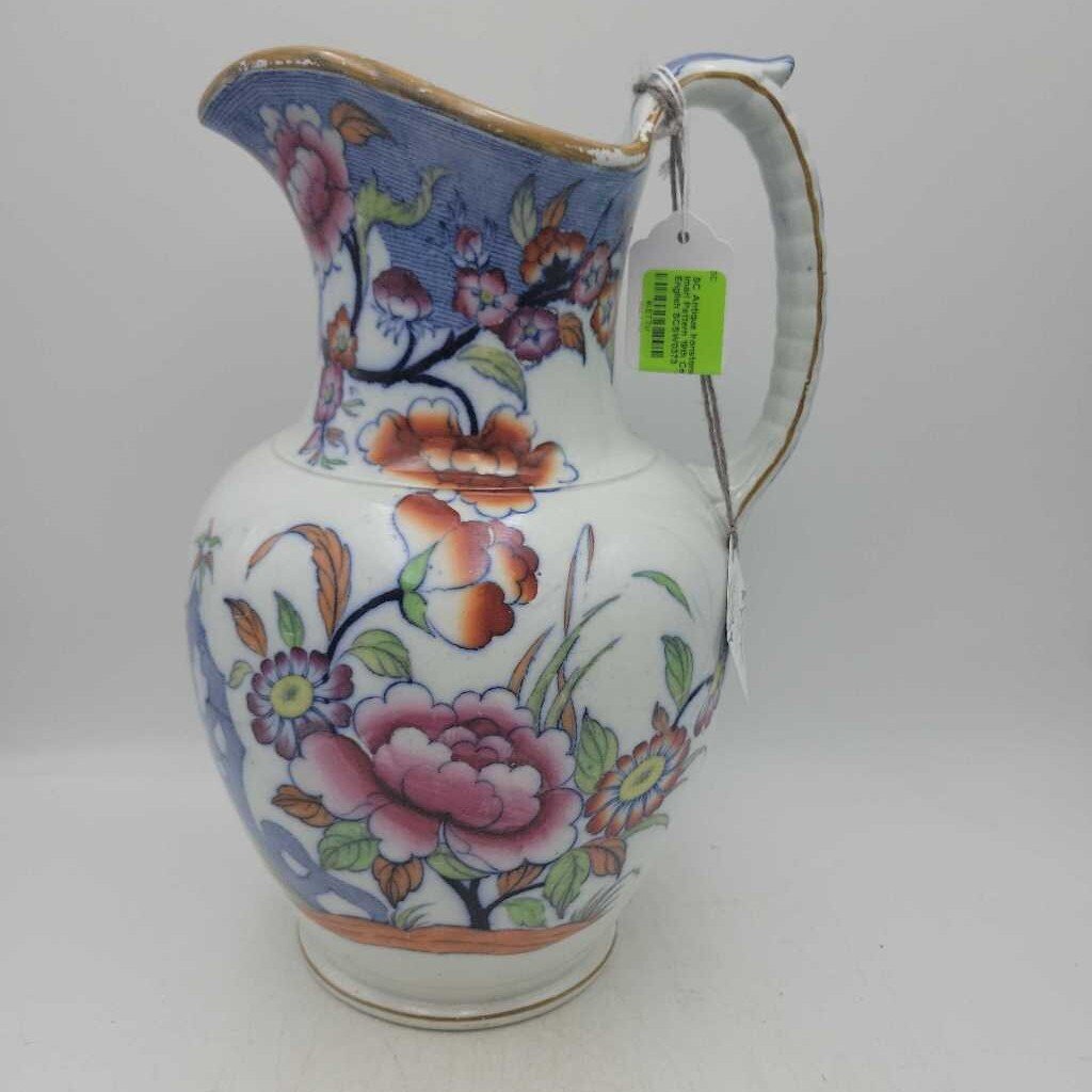 Antique Ironstone Pitcher, Imari Pattern 19th Century English SCSW0373
