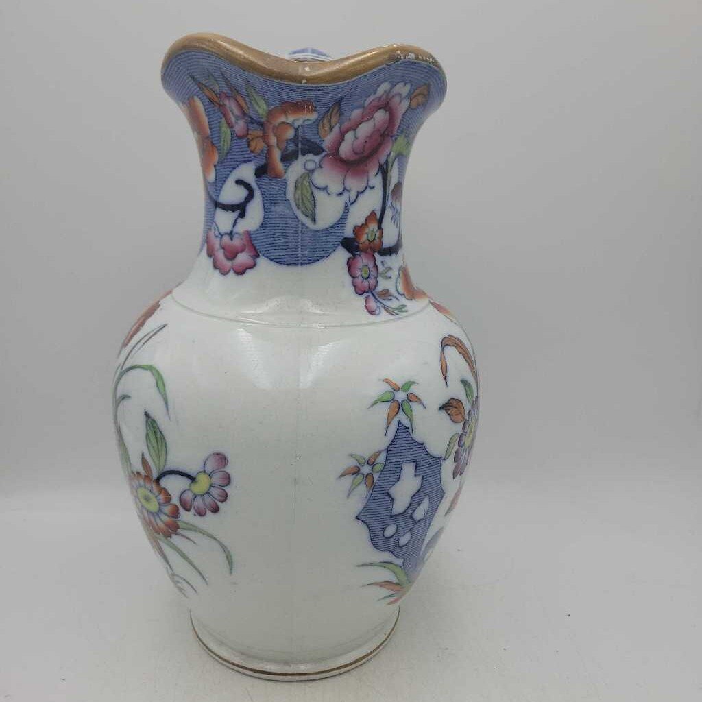 Antique Ironstone Pitcher, Imari Pattern 19th Century English SCSW0373