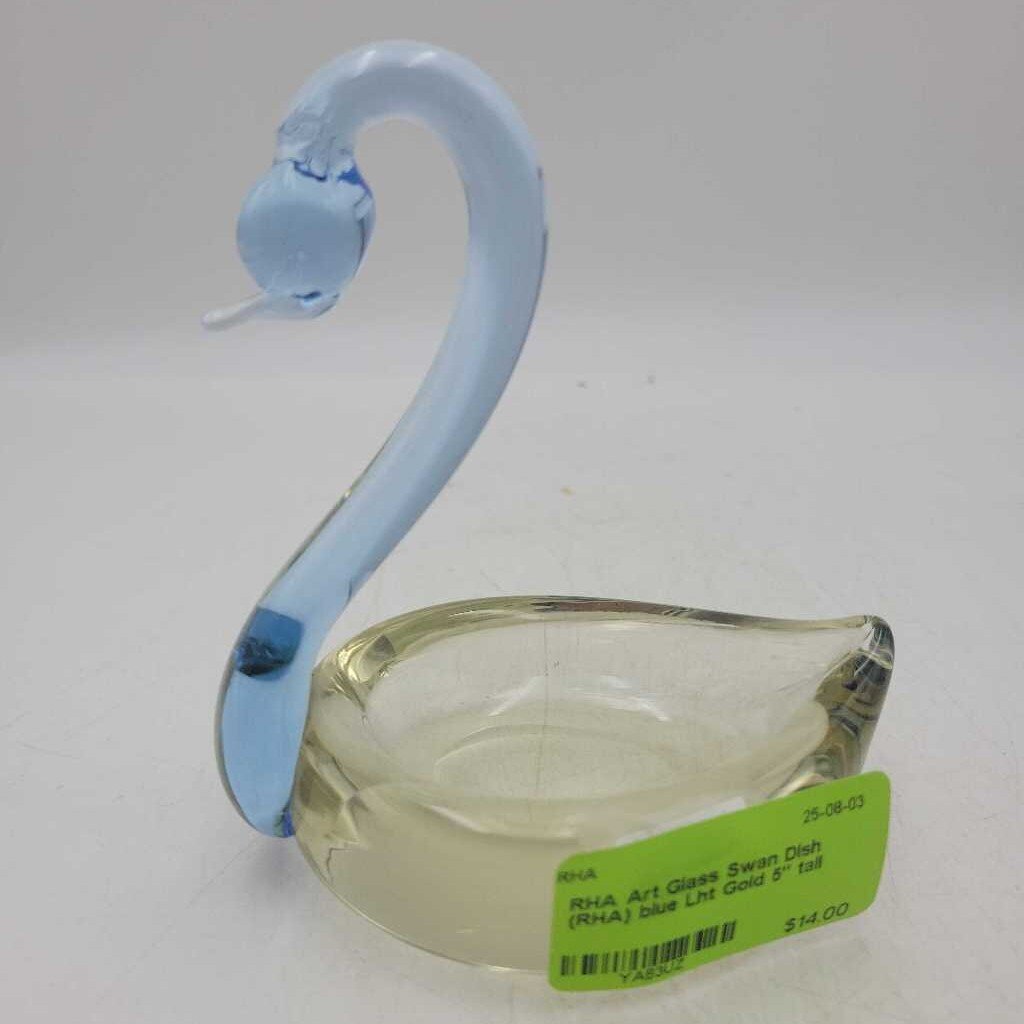 Art Glass Swan Dish (RHA)