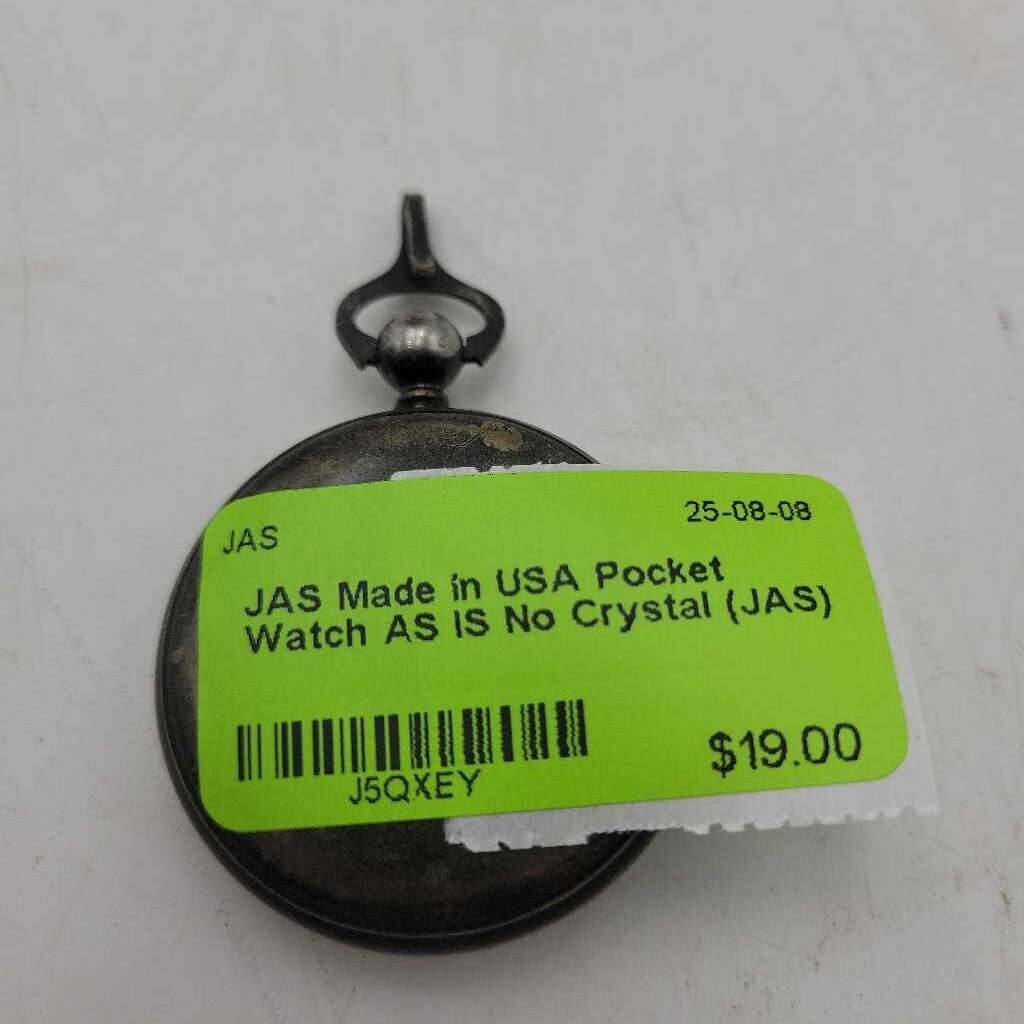 Made In USA Pocket Watch AS IS No Crystal (JAS)