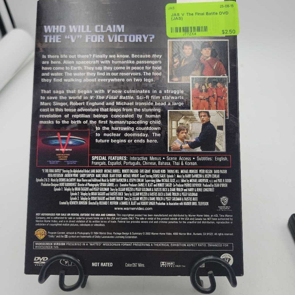 V The Final Battle DVD (JAS)