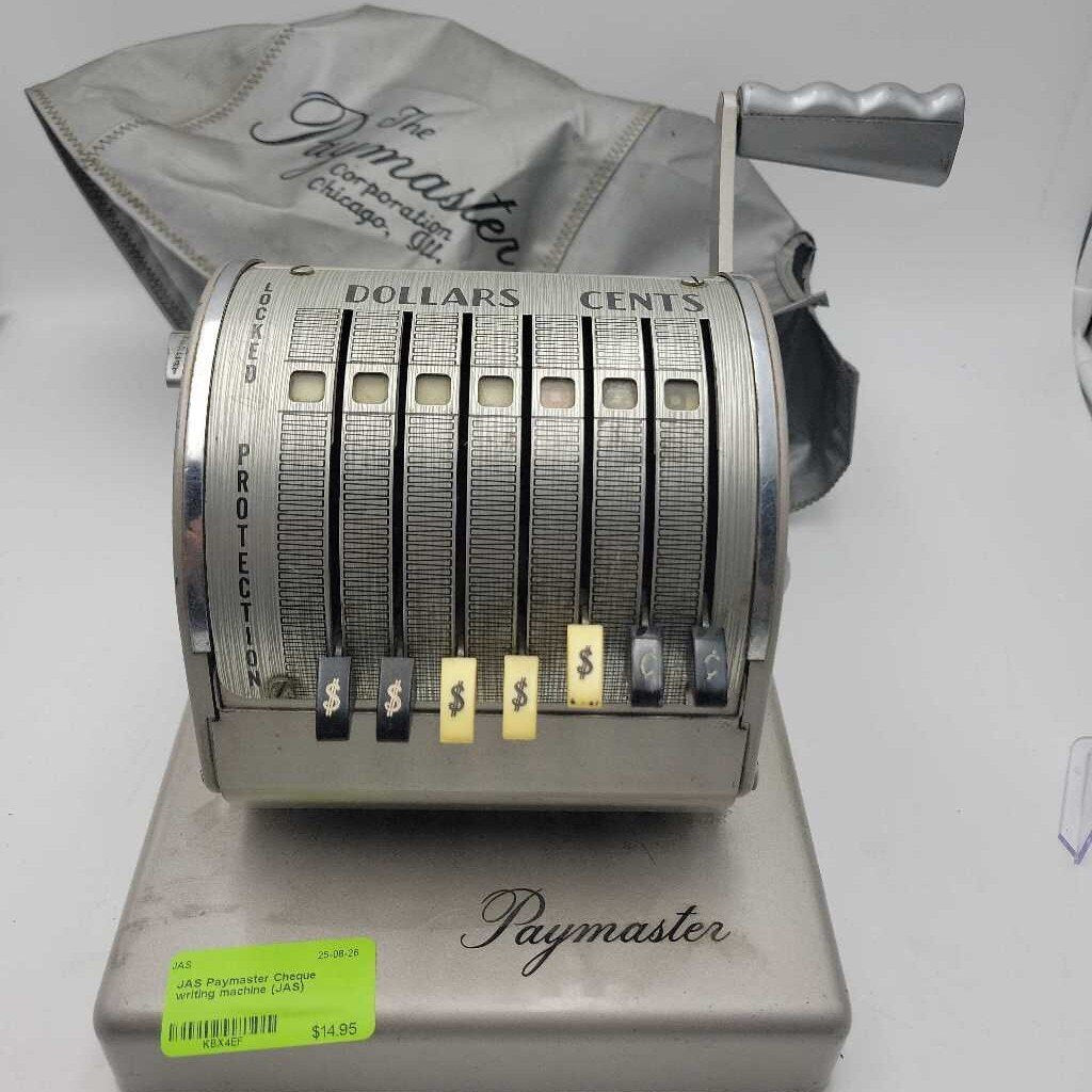 Paymaster Cheque writing machine (JAS)